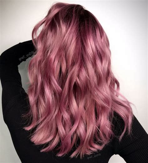 warm rose gold hair